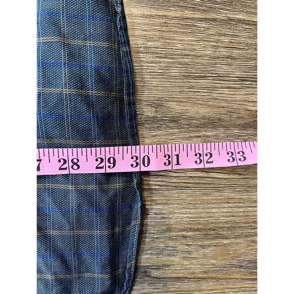 Gitman Bros Shirt Mens Medium Blue Check Button Up Casual Business Office - Picture 8 of 8
